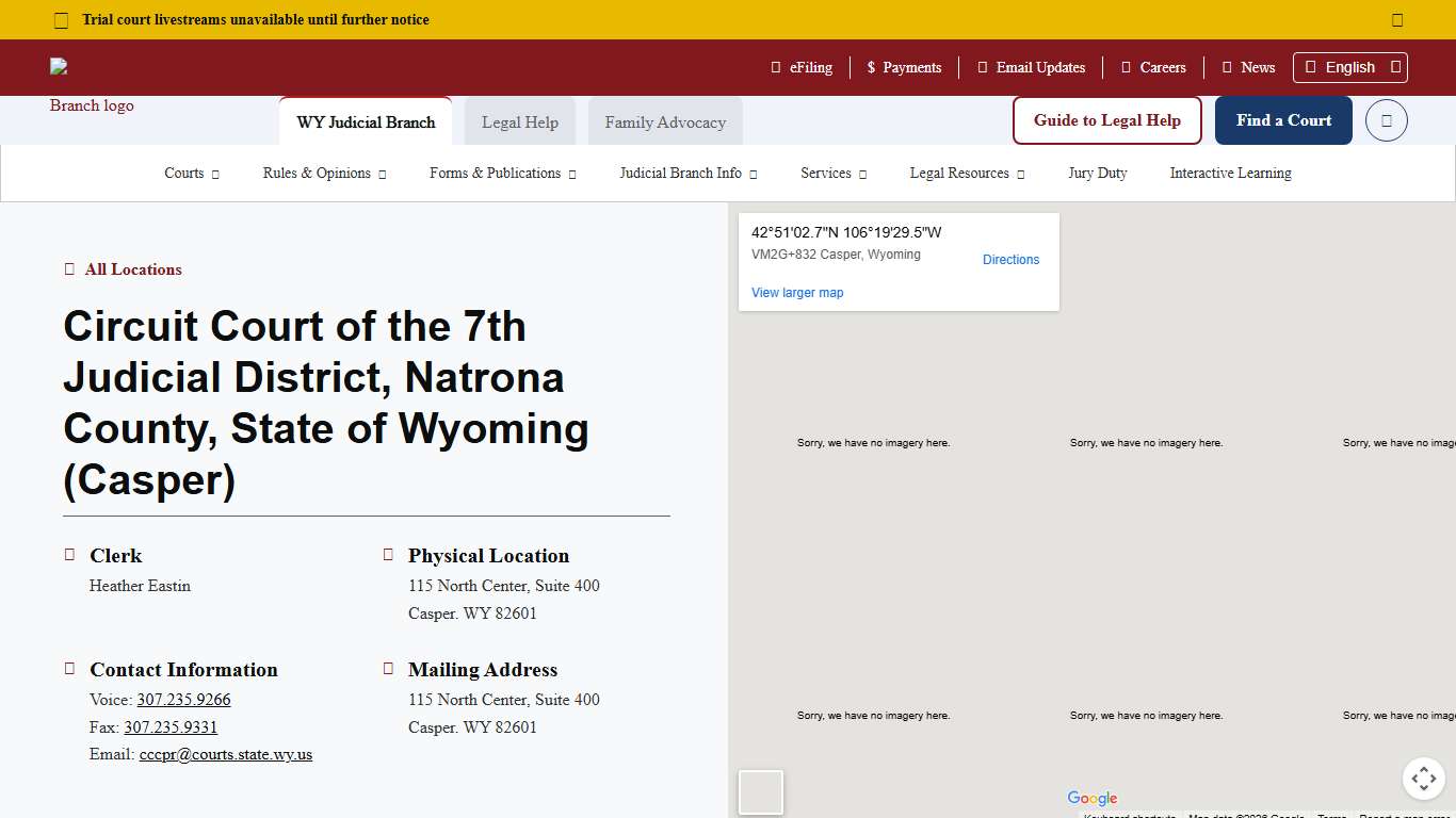 Circuit Court of the 7th Judicial District, Natrona County, State of Wyoming (Casper) - Wyoming Judicial Branch